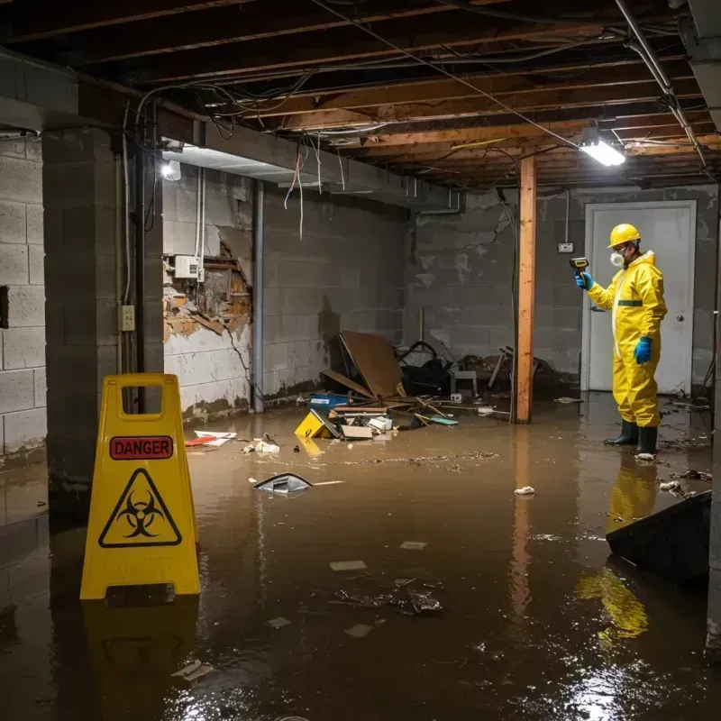 Flooded Basement Electrical Hazard in South Alamo, TX Property